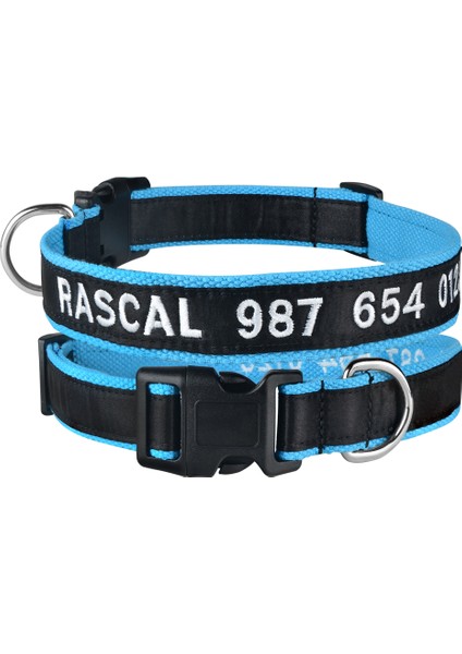 Mavi Stil M Boyutu Naylon Köpek Tasmaları Kişiselleştirilmiş Nakış Pet Köpek Etiketi Yaka Küçük Büyük Köpek Için Özel Ayarlanabilir Yavru Tabela Kımlık Tasmaları (Yurt Dışından)