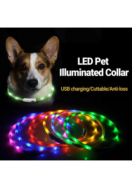 Turuncu Tarzı Yüksek Li Işıklı Yaka Uzun Bekleme Süresi Çıkarılabilir Esnek Pet LED Işıklı Güvenlik Tasması (Yurt Dışından) fırsatları