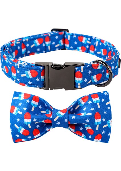 Tasma Tarzı Xxs Benzersiz Stil Paws Papyonlu Yurtsever Köpek Tasması, 4 Temmuz, Yumuşak ve Rahat Ayarlanabilir Yaz Popsicle Papyon Yaka (Yurt Dışından) fiyatları