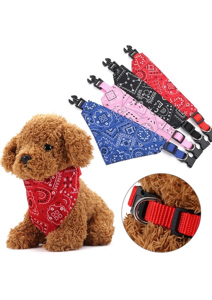 Pembe Tarzı L Boyutu Pet Önlükler Ayarlanabilir Köpekler Tükürük Havlu Köpek Yavrusu Kedi Boyun Eşarp Bandana Yumuşak Yaka Üçgen Baskılı Önlük Atkısı Evcil Hayvan Ürünleri (Yurt Dışından) fiyatları