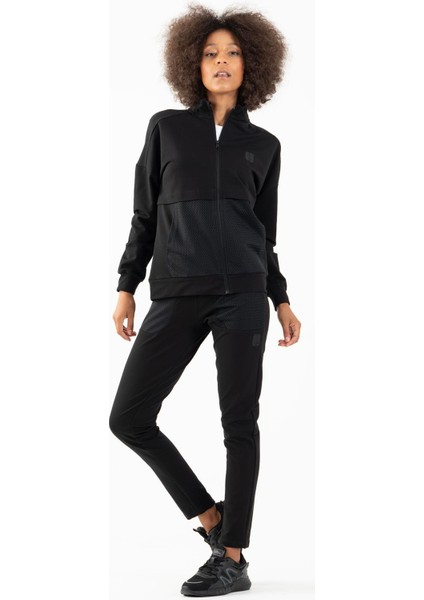 Comfort Kadın Dik Yaka Düşük Kol Siyah Tracktop 22178 fırsatları