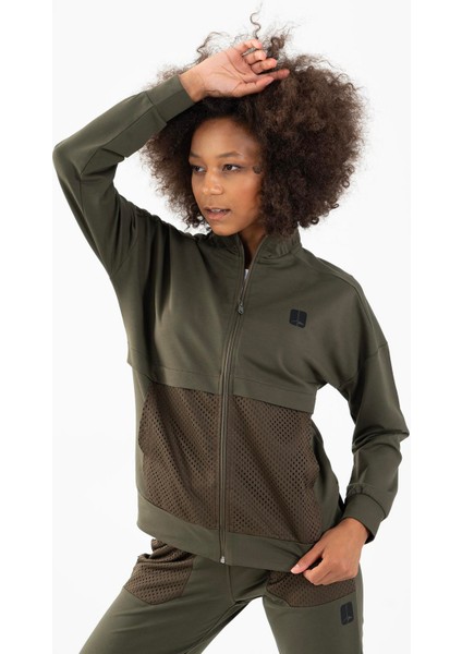 Comfort Kadın Dik Yaka Düşük Kol Açık Haki Tracktop 22178 modelleri