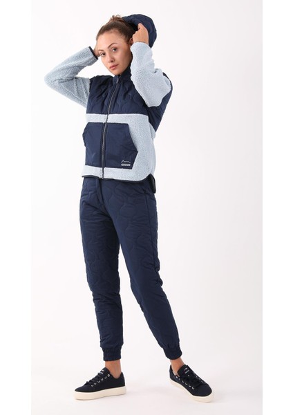 Comfort Kadın Kapşonlu Uzun Kol Sisli Mavi Tracktop 21440 fırsatları