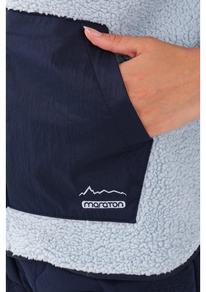 Comfort Kadın Kapşonlu Uzun Kol Sisli Mavi Tracktop 21440 indirimleri