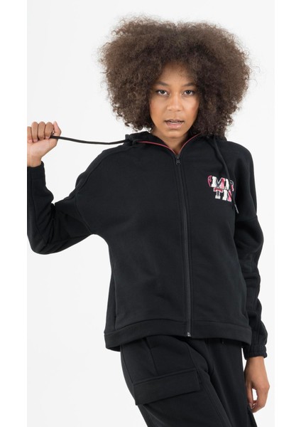 Comfort Kadın Kapşonlu Uzun Kol Siyah Tracktop 22972 modelleri