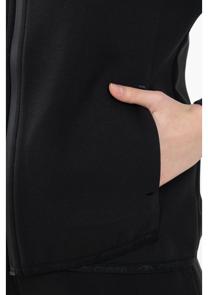 Regular Kadın Kapşonlu Uzun Kol Siyah Tracktop 22027 indirimleri