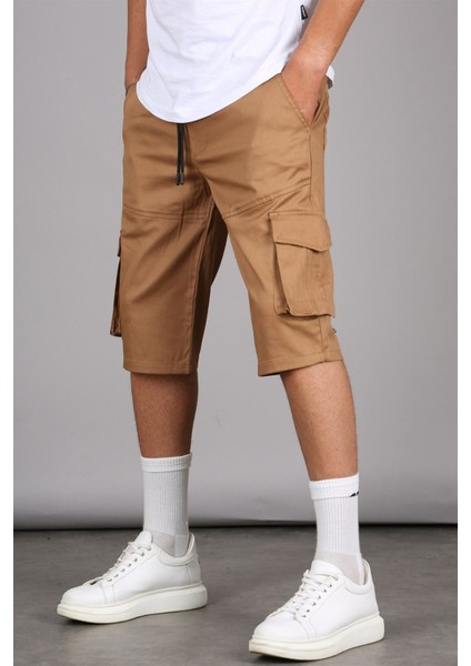 Camel Basic Kargo Cep Erkek Kapri Şort 5473 modelleri