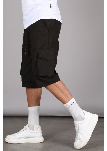 Siyah Basic Kargo Cep Erkek Kapri Şort 5473 fiyatları
