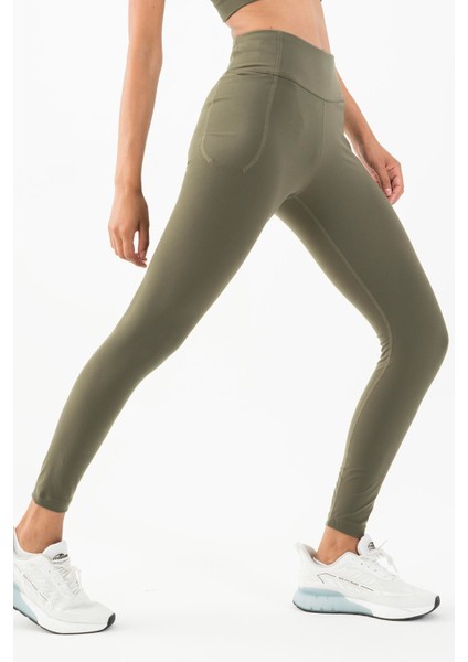 SlimFit Kadın Haki Tayt 22266