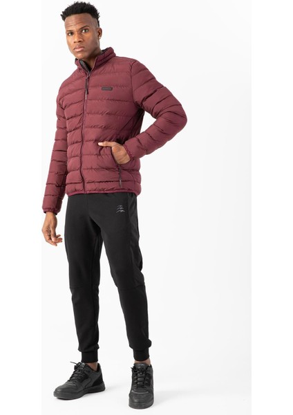 Regular Erkek Dik Yaka Takma Kol Bordo Mont 22314
