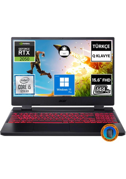 Nitro 5 AN515-58-56RY NH.QMZEY.003A19 I5-12450H 64GB 1tbssd RTX2050 15.6" Fullhd W11P Taşınabilir BILGISAYAR-CNT020