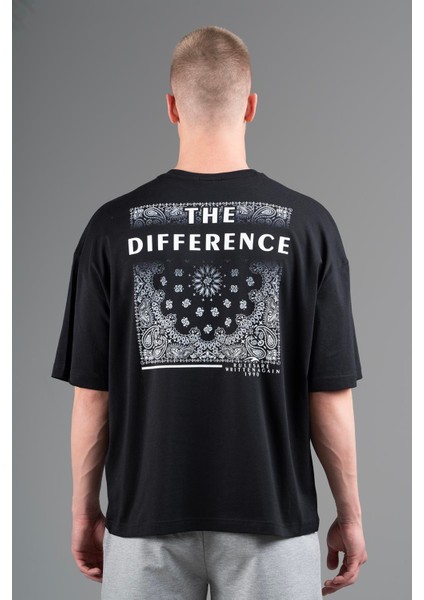 Oversize Erkek Bisiklet Yaka Siyah T-shirt fiyatları