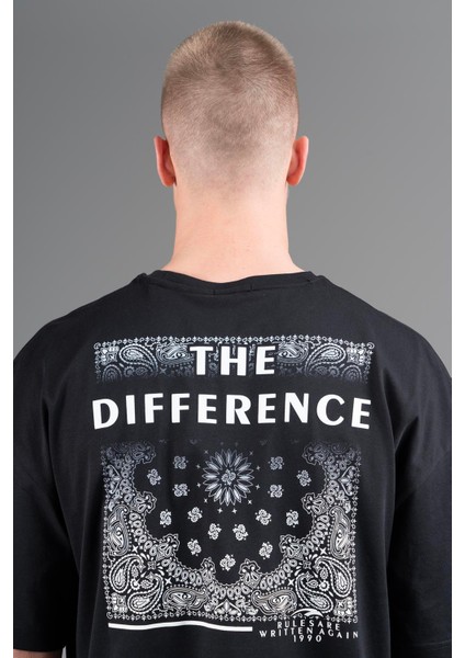 Oversize Erkek Bisiklet Yaka Siyah T-shirt indirimleri