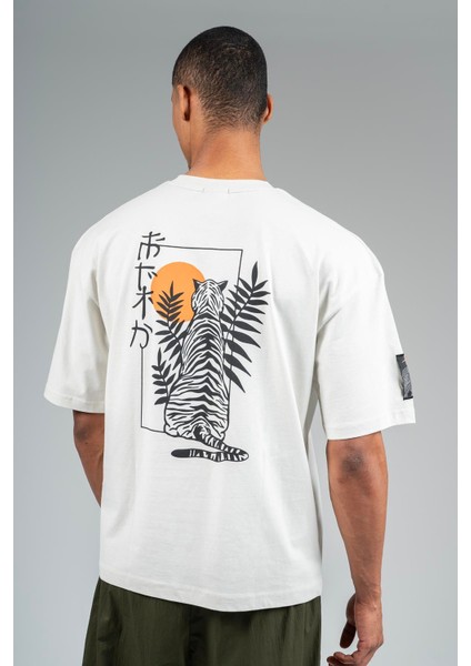 Oversize Erkek Bisiklet Yaka Gümüş Gri T-shirt fiyatları