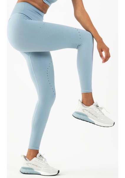 SlimFit Kadın Sisli Mavi Tayt 812118