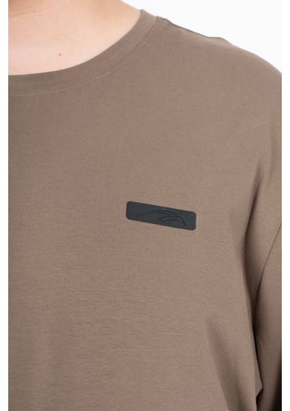 Büyük Beden Erkek Bisiklet Yaka Reglan Kol Kakao Sweatshirt 22421 fırsatları