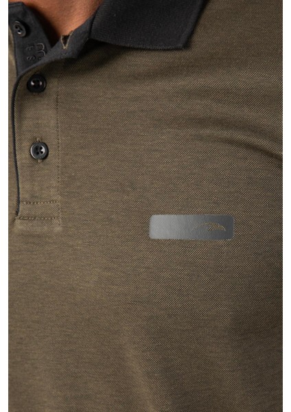 Regular Erkek Polo Yaka Uzun Kol Haki Sweatshirt 22432 fırsatları