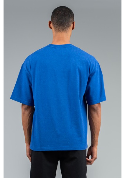 Oversize Erkek Bisiklet Yaka Saks T-shirt fiyatları