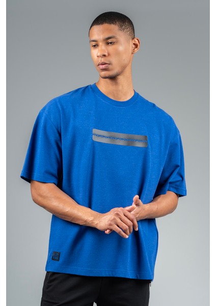 Oversize Erkek Bisiklet Yaka Saks T-shirt fırsatları