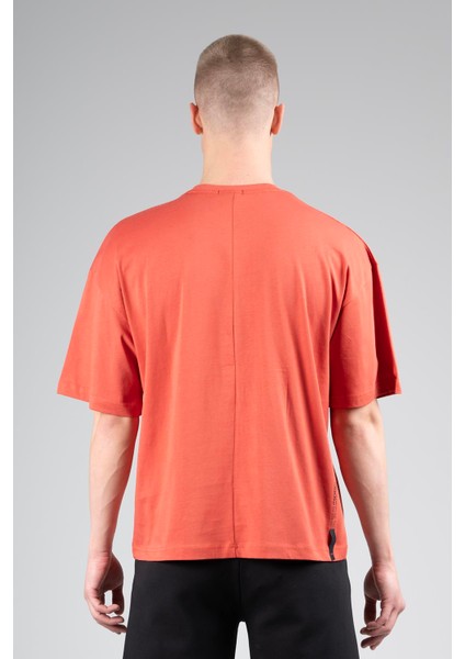 Oversize Erkek Bisiklet Yaka Kiremit T-shirt fiyatları