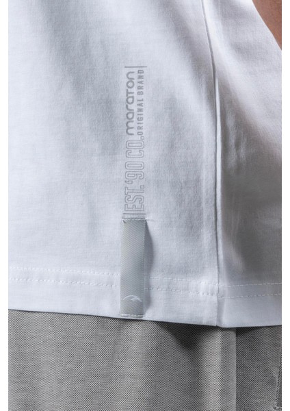 Oversize Erkek Bisiklet Yaka Beyaz T-shirt indirimleri