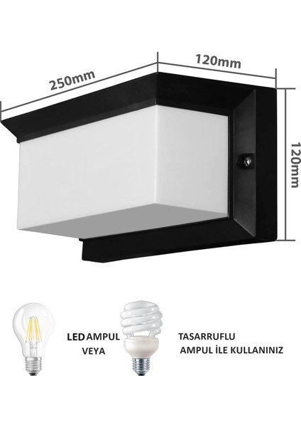 Ucuz Geldi Bahçe Aydınlatması LED Işık 25CM E27 Duylu Zita Ultra Şapkalı Bahçe Duvar Aplik Su Geçirmez