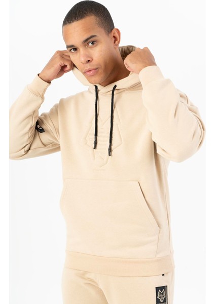 Comfort Erkek Kapşonlu Uzun Kol Koyu Kil Rengi Sweatshirt 21267 modelleri