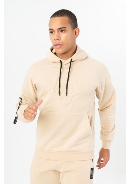 Comfort Erkek Kapşonlu Uzun Kol Koyu Kil Rengi Sweatshirt 21267 fırsatları