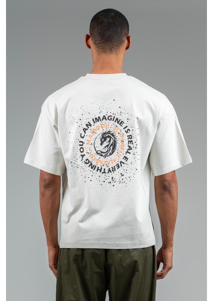 Oversize Erkek Bisiklet Yaka Gümüş Gri T-shirt fiyatları