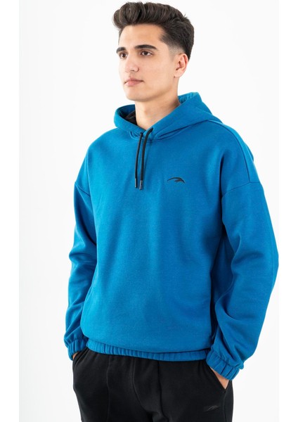 Comfort Erkek Kapşonlu Düşük Kol Gece Mavisi Sweatshirt 22678 modelleri