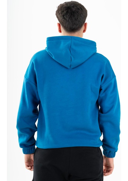 Comfort Erkek Kapşonlu Düşük Kol Gece Mavisi Sweatshirt 22678 fırsatları