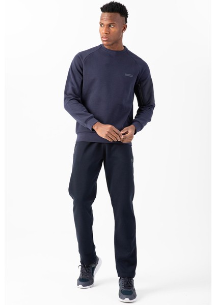 Comfort Erkek Bisiklet Yaka Açık Lacivert Sweatshirt fırsatları