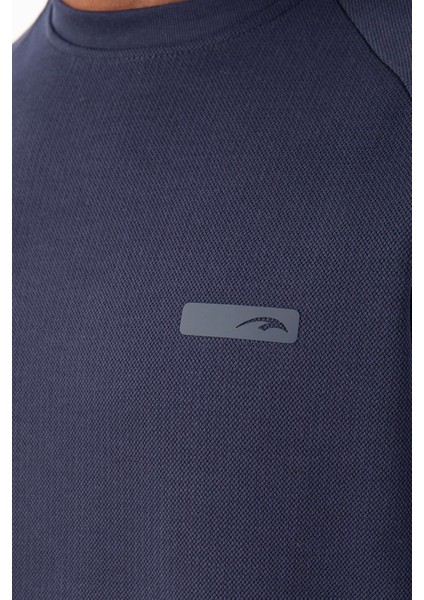 Comfort Erkek Bisiklet Yaka Açık Lacivert Sweatshirt indirimleri