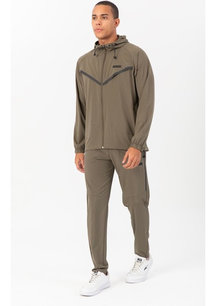 Regular Erkek Kapşonlu Uzun Kol Açık Haki Eşofman Üstü 22225 indirimleri