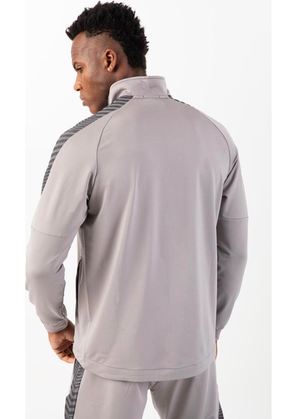 Regular Erkek Dik Yaka Reglan Kol Gri Eşofman Üstü 21587 modelleri