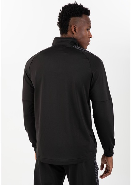 Regular Erkek Dik Yaka Reglan Kol Siyah Eşofman Üstü 21587 fırsatları