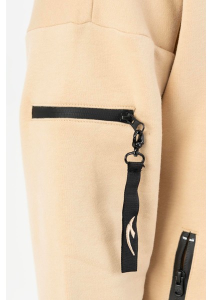 Comfort Erkek Kapşonlu Uzun Kol Koyu Kil Rengi Eşofman Üstü 21266 indirimleri