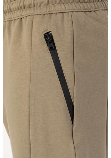 Oversize Erkek Lastik Paça Açık Haki Eşofman Altı 22466