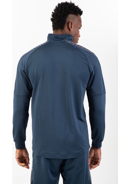 Regular Erkek Dik Yaka Reglan Kol Navymelanj Eşofman Üstü 21587 fırsatları