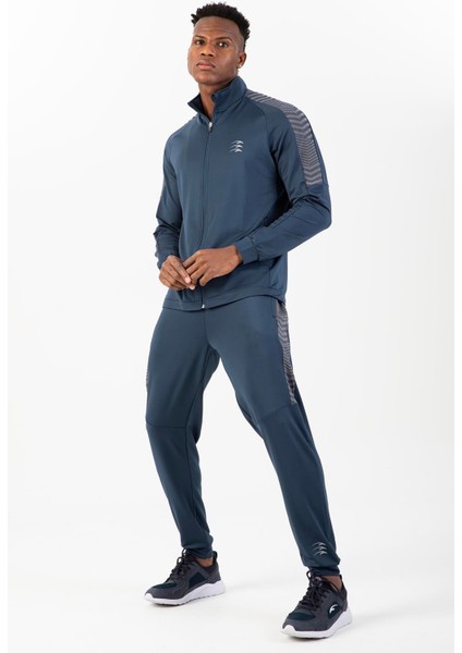 Regular Erkek Dik Yaka Reglan Kol Navymelanj Eşofman Üstü 21587 indirimleri