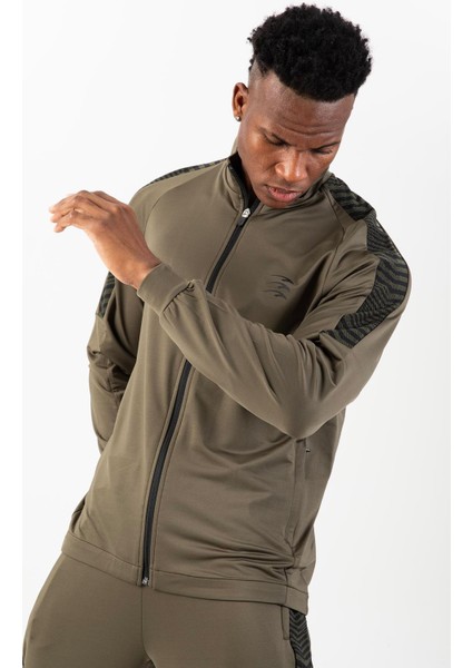 Regular Erkek Dik Yaka Reglan Kol Açık Haki Eşofman Üstü 21587 fiyatları