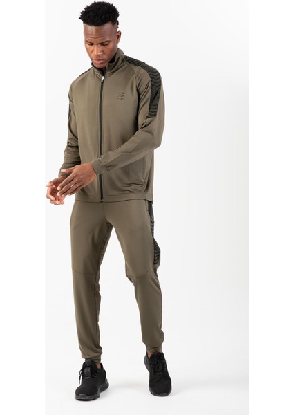 Regular Erkek Dik Yaka Reglan Kol Açık Haki Eşofman Üstü 21587 indirimleri