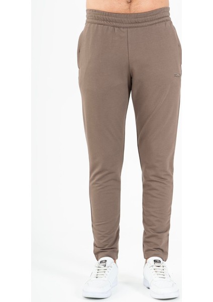 Sportswear Regular Erkek Dar Paça Basic Kakao Eşofman Altı 22449