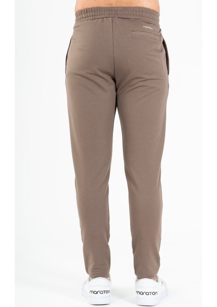 Sportswear Regular Erkek Dar Paça Basic Kakao Eşofman Altı 22449