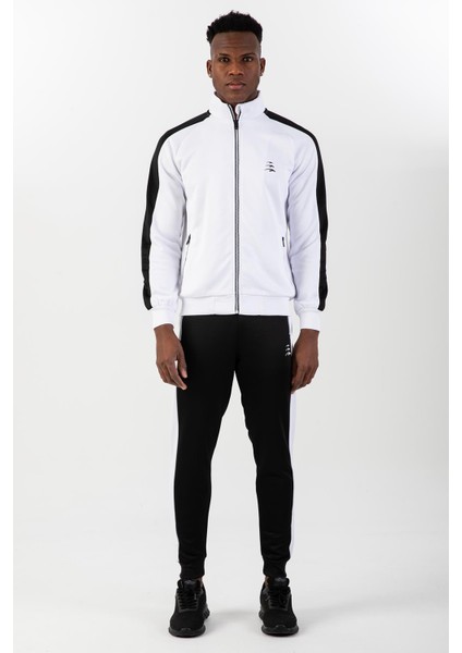 Regular Erkek Dik Yaka Reglan Kol Beyaz Eşofman Üstü 21748 indirimleri