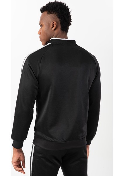 Regular Erkek Dik Yaka Reglan Kol Siyah Eşofman Üstü 21758 fırsatları