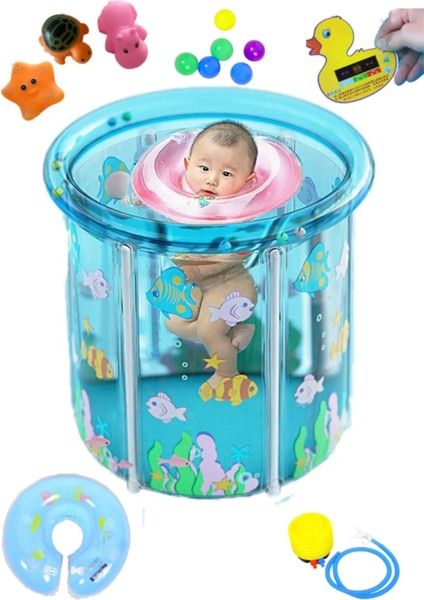 Bebek Aktivite Havuzu Seti- Boyunluk, 80-70 Cm, Bebek Havuzu