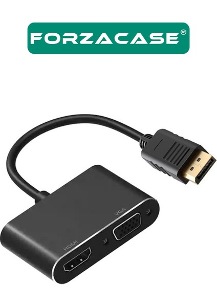 3in1 Dp To HDMI + VGA Adaptör 4K 30hz Görüntü Adaptörü - FC503 modelleri