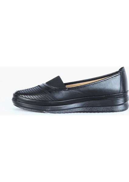 Moda Ayakkabı 258 Siyah Comfort Kadın Babet Ayakkabı
