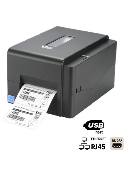 Tsc TE210 Barkod Etiket Yazıcı 203DPI, USB + Ethernet + RS232 + USB 99-065A301-00LF0L